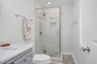 3578 Spring Mill Trail Road, Rocky Mount, NC 27804 — 3-bedroom home in Old Carriage Farm, Rocky Mount, NC, photo 24 of 35: Bonus Room walk in shower