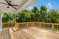 116 Scouts Bend Road, Beaufort, NC 28516 — 3-bedroom home in Beaufort Club, Beaufort, NC, photo 10 of 34: Large Deck off of Living Room