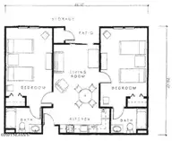 510 Little River Farm Boulevard B102, Carthage, NC 28327 — 2-bedroom condo in Little River Fa, Carthage, NC, photo 10 of 12: FLOOR PLAN