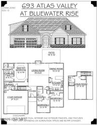 1006 Croaker Court, New Bern, NC 28562 — 3-bedroom home in Bluewater Rise, New Bern, NC, photo 4 of 13: Elevation and Floor Plan