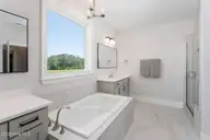 3719 Mason Port Drive, Wilmington, NC 28409 — 4-bedroom home in East and Mason, Wilmington, NC, photo 19 of 46: Primary Bath