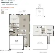 7438 Julius Drive NE 22, Leland, NC 28451 — 3-bedroom home in Coastal Haven, Leland, NC, photo 3 of 11: Honeybird CH floorplan