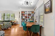 605 S May Street, Southern Pines, NC 28387 — 3-bedroom home in Downtown, Southern Pines, NC, photo 17 of 25: Dining Room : Built-In Book Shelves