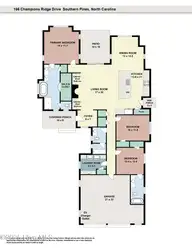 166 Champions Ridge Drive, Southern Pines, NC 28387 — 3-bedroom home in Mid South Club, Southern Pines, NC, photo 3 of 45: 166ChampionsRidge_floorplan