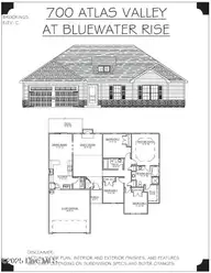 4024 Bluewater Boulevard, New Bern, NC 28562 — 4-bedroom home in Bluewater Rise, New Bern, NC, photo 4 of 13: Elevation and Floor Plan