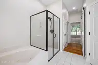 126 Triple Crown Circle, Southern Pines, NC 28387 — 3-bedroom home in Longleaf CC, Southern Pines, NC, photo 18 of 49: Updated Shower 126 Triple Crown Cir