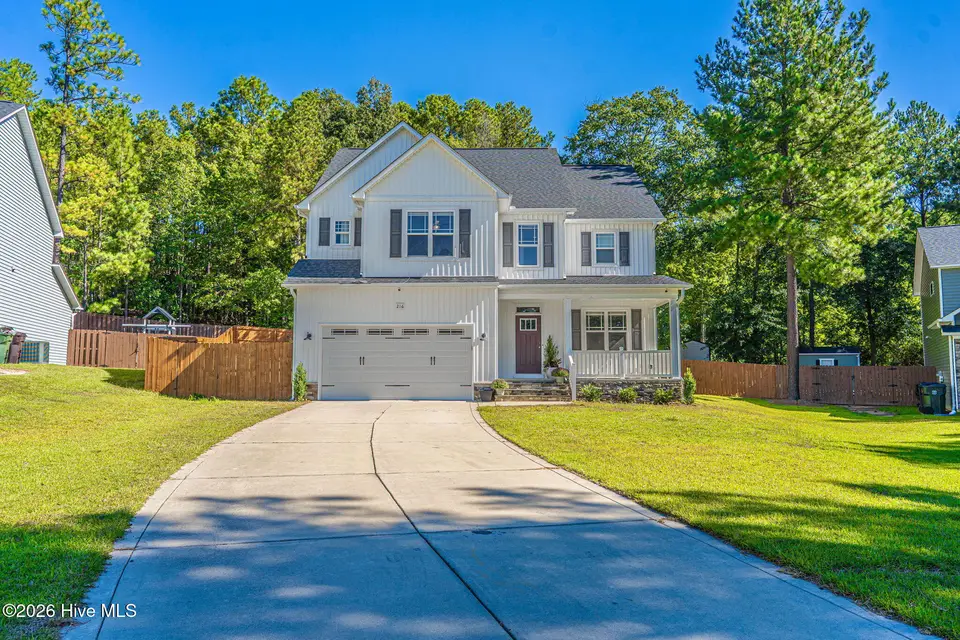216 Vanderbuilt Court, Aberdeen, NC 28315 — 5-bedroom home in Parkway Meadows, Aberdeen, NC, photo 1 of 38: Front Elevation