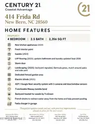 414 Frida Road, New Bern, NC 28560 — 4-bedroom home in Tyler, Home on the Lake, New Bern, NC, photo 2 of 54: Home Features