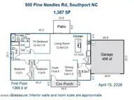 950 Pine Needles Road, Southport, NC 28461 — 3-bedroom home in The Highlands at Boiling Spring Lakes, Southport, NC, photo 4 of 27: Floorplan