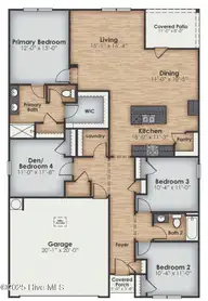 1639 Yellow Fin Drive SE 128, Winnabow, NC 28479 — 4-bedroom home in Saltgrass Landing, Winnabow, NC, photo 2 of 40: Cali Floorplan