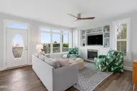 6612 Ocean Drive, Emerald Isle, NC 28594 — 3-bedroom waterfront home, Emerald Isle, NC, photo 4 of 49: Living room with ocean views