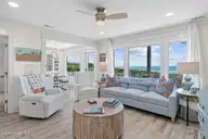 7803 Ocean Drive East, Emerald Isle, NC 28594 — 4-bedroom waterfront townhome, Emerald Isle, NC, photo 21 of 62: 7803_E_Ocean_Drive_#E_015_Living_Room