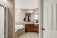 156 Weste Avenue, Jacksonville, NC 28540 — 4-bedroom home in Bryan Farms, Jacksonville, NC, photo 23 of 47: Master Bathroom