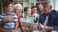 244 Maddox Drive, Aberdeen, NC 28315 — 3-bedroom home in Martin Farms, Aberdeen, NC, photo 23 of 25: MultiGenerational-Family-on-Couch