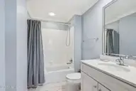 4425 Arendell Street 304, Morehead City, NC 28557 — 3-bedroom waterfront condo in HarborSide Club at 70W, Morehead City, NC, photo 9 of 42: Guest Bath