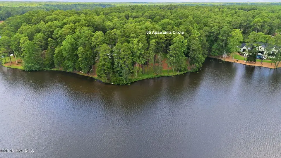 55 Apawamis Circle, Pinehurst, NC 28374 — waterfront lot in CCNC, Pinehurst, NC, photo 1 of 19: 55 Apawamis Circle Aerial