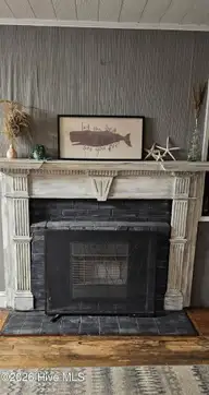 8248 Highway 70, Newport, NC 28570 — 2-bedroom home in Pine Acres, Newport, NC, photo 13 of 30: Marshall Fireplace