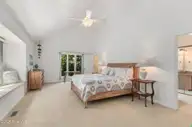 579 Coral Ridge Road, Pine Knoll Shores, NC 28512 — 4-bedroom waterfront home in Beacon's Reach, Pine Knoll Shores, NC, photo 21 of 62: Primary bedroom
