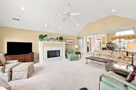 906 Jewell Court, New Bern, NC 28560 — 4-bedroom waterfront home in Fairfield Harbour, New Bern, NC, photo 7 of 52: Gas logs fireplace