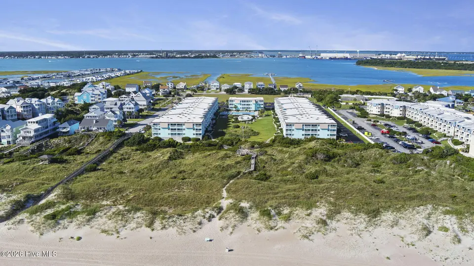 301 Commerce Way Way 350, Atlantic Beach, NC 28512 — 2-bedroom waterfront condo in Sea Spray, Atlantic Beach, NC, photo 1 of 52: 27-web-or-mls-SeaSpray-Drones-9-21-26-00