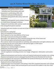 1409 N Pasteur Street, New Bern, NC 28560 — 4-bedroom home in Riverside, New Bern, NC, photo 5 of 51: List of Improvements