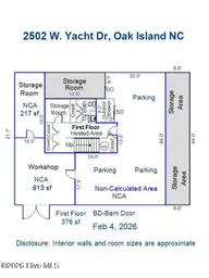 2502 W Yacht Drive, Oak Island, NC 28465 — 4-bedroom waterfront home, Oak Island, NC, photo 19 of 50: 2502 W Yacht Dr, Oak Island--first level