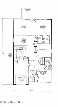1001 Brooke Ridge Lane, Boiling Spring Lakes, NC 28461 — 3-bedroom home in Boiling Spring Lakes, Boiling Spring Lakes, NC, photo 3 of 10: Blossom Floorplan