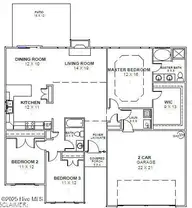 1021 Croaker Court, New Bern, NC 28562 — 3-bedroom home in Bluewater Rise, New Bern, NC, photo 4 of 13: Floor Plan