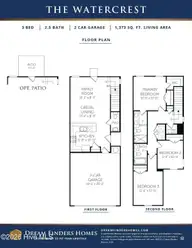 233 Senna Drive, Holly Ridge, NC 28445 — 3-bedroom townhome in Gateway Commons, Holly Ridge, NC, photo 22 of 22: Watercrest - Brochure 2 CAR GARAGE JPEG_