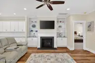 460 Summerhouse Drive, Holly Ridge, NC 28445 — 4-bedroom home in Summerhouse On Everett Bay, Holly Ridge, NC, photo 11 of 73: fireplace
