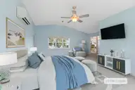 221 Creek Road, Beaufort, NC 28516 — 2-bedroom waterfront home in Royal Place, Beaufort, NC, photo 17 of 59: Primary suite