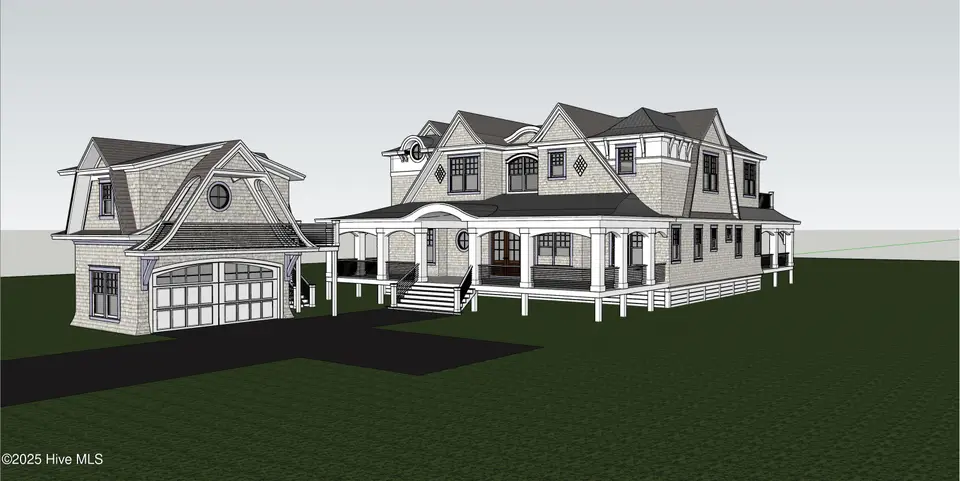 206 Station House Way, Bald Head Island, NC 28461 — 6-bedroom waterfront home in BHI Stage II Cape Fear Station, Bald Head Island, NC, photo 1 of 2: 206 Station House Front Elevation (439)