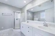 223 Riverbend Road, Jacksonville, NC 28540 — 3-bedroom home in Oakhurst River, Jacksonville, NC, photo 13 of 25: Primary Bathroom