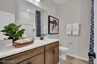 1218 Sunwater Terrace, Leland, NC 28451 — 4-bedroom townhome in Grand Park, Leland, NC, photo 18 of 49: Primary Bathroom - Hyacinth BE - Grand P