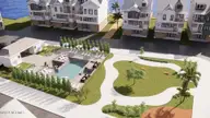 100 Bask Street A, Morehead City, NC 28557 — 4-bedroom waterfront townhome in Residences at Bask, Morehead City, NC, photo 3 of 3: Pool area Rendering