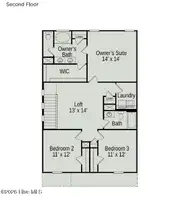555 Trove Lane, Vass, NC 28394 — 3-bedroom home in The Exchange At Vass, Vass, NC, photo 19 of 19: Second Floor
