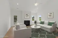 212 Windswept Lane, Beaufort, NC 28516 — 4-bedroom home in Beaufort Club, Beaufort, NC, photo 4 of 49: Living Room- Virtually Staged