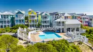 237 Sea Dreams Drive, Atlantic Beach, NC 28512 — 2-bedroom waterfront home in Sea Dreams, Atlantic Beach, NC, photo 5 of 71: Sea Dreams Oceanfront Pool View