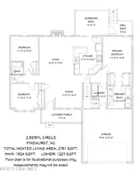 2 Beryl Circle, Pinehurst, NC 28374 — 5-bedroom home in Unit 12, Pinehurst, NC, photo 2 of 52: 2 Beryl Circle - Floor Plan Main Level J