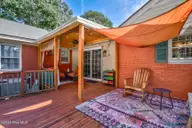 3313 Amherst Road, Rocky Mount, NC 27804 — 4-bedroom home in Westridge, Rocky Mount, NC, photo 16 of 20: Covered deck for outdoor relaxation