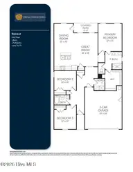 609 S Squires Run Lane, Richlands, NC 28574 — 3-bedroom home in Squires Run Village, Richlands, NC, photo 3 of 31: Floor Plan