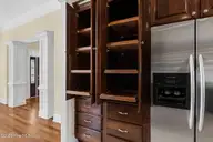 9274 Oldfield Road NW, Calabash, NC 28467 — 4-bedroom waterfront home in Crow Creek, Calabash, NC, photo 15 of 77: Pull Out Drawers in Cabinets