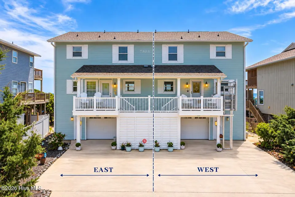 7803 Ocean Drive East, Emerald Isle, NC 28594 — 4-bedroom waterfront townhome, Emerald Isle, NC, photo 1 of 62: 7803 Ocean Dr. Front