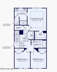 253 Pelican Flight Loop, Wilmington, NC 28412 — 3-bedroom townhome in Riverlights, Wilmington, NC, photo 5 of 14: Third Floor of Norway Floorplan