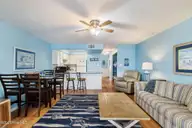 1311 Lake Park Boulevard S 2b, Carolina Beach, NC 28428 — 1-bedroom waterfront condo in Sea Colony, Carolina Beach, NC, photo 9 of 42: Living Room / Dining Room