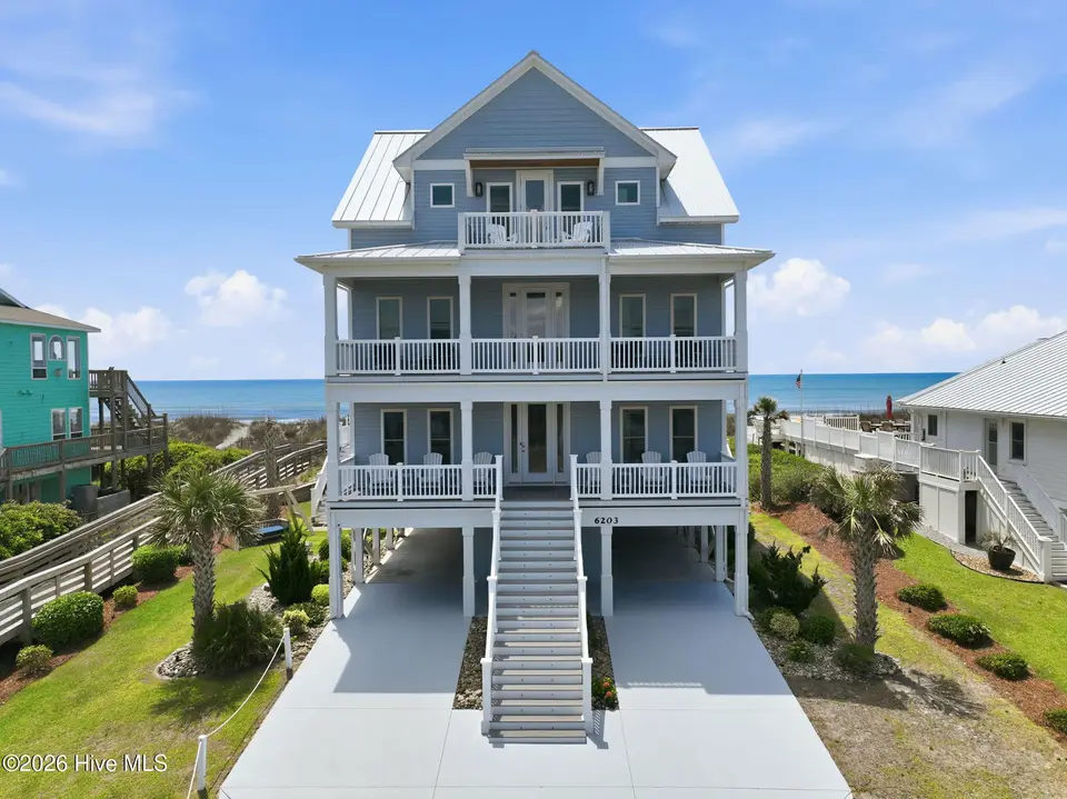 6203 Ocean Drive, Emerald Isle, NC 28594 — 6-bedroom waterfront home in Emerald Isle By The Sea, Emerald Isle, NC, photo 1 of 62: 6203 Ocean Dr. SUMMER SOLSTICE