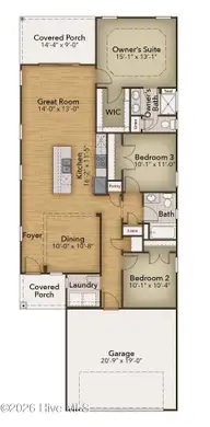 4017 Morning Dew Path, Leland, NC 28451 — 3-bedroom home in Terrapin, Leland, NC, photo 2 of 28: The Orchid Floorplan