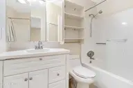 3803 Galantis Drive, Morehead City, NC 28557 — 2-bedroom condo in Woodland Park Condo, Morehead City, NC, photo 21 of 38: Primary bathroom