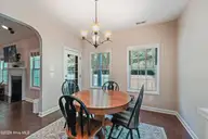 134 Mittams Point Drive, Jacksonville, NC 28546 — 3-bedroom home in Towne Pointe, Jacksonville, NC, photo 20 of 40: DINING ROOM FROM KITCHEN ANGLE