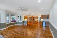 133 Joels Circle, Carthage, NC 28327 — 4-bedroom waterfront home in Glendale, Carthage, NC, photo 8 of 61: family room-kitchen